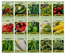 15 Pack Heirloom Vegetable Seeds Variety Pack for Home Garden Planting