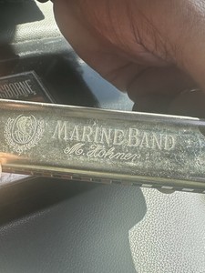 Antique  M. Hohner Marine Band Harmonica Germany Antique Blues Harp Model Patien