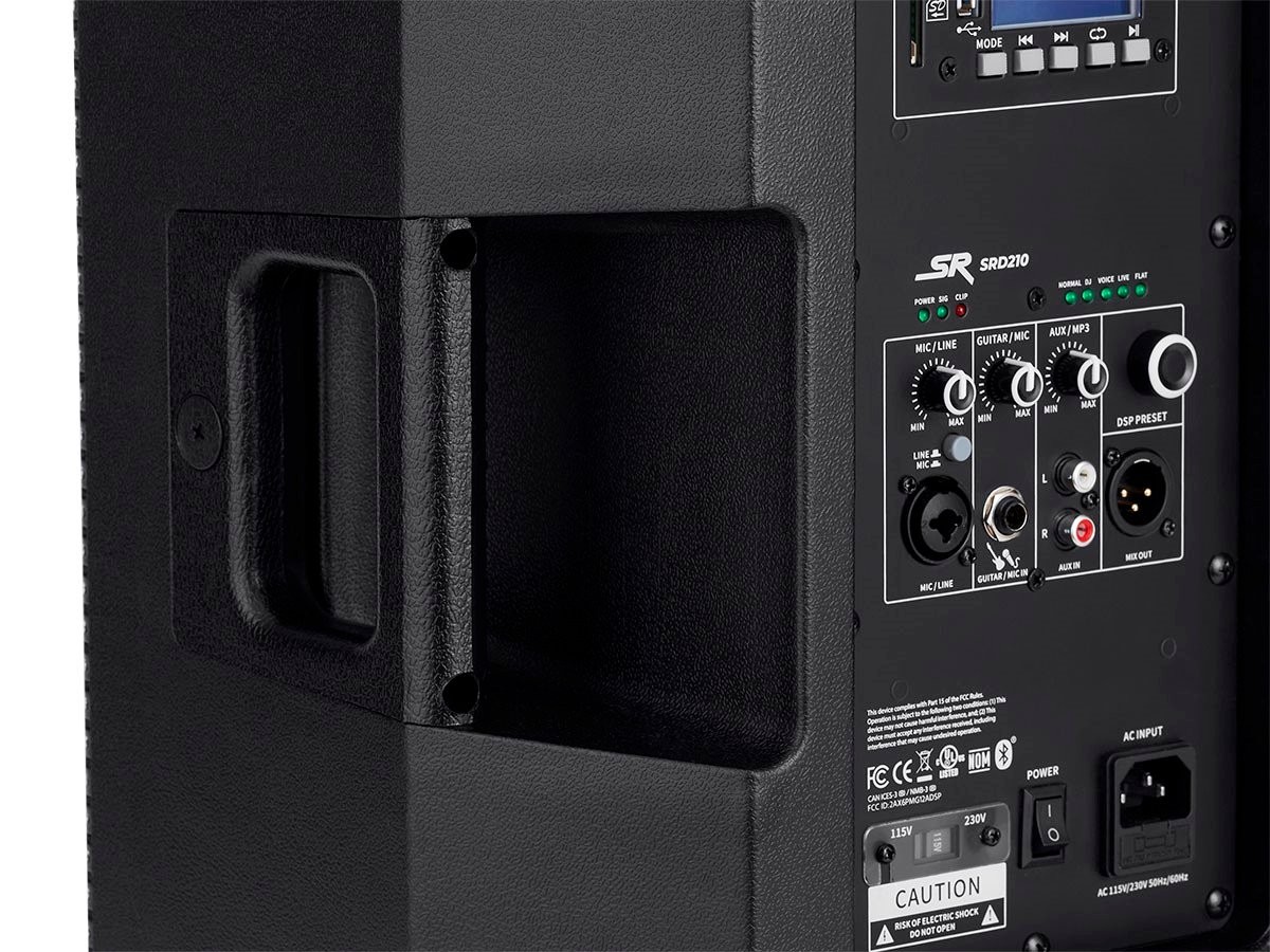 Monoprice SRD210 Powered Speaker  10in, with Class D Amp, DSP, Bluetooth Stream