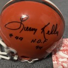 Leroy Kelly Signed Autographed Riddell Cleveland Browns Mini Helmet W Ticket — photo 2