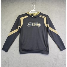 Seattle Seahawks Hoodie Sweater Youth Large 14 /16 Blue Gold Salute To Service