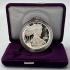 1990-S American Silver Eagle Proof $1 U.S. Mint Box And COA 1 Oz .999 Silver