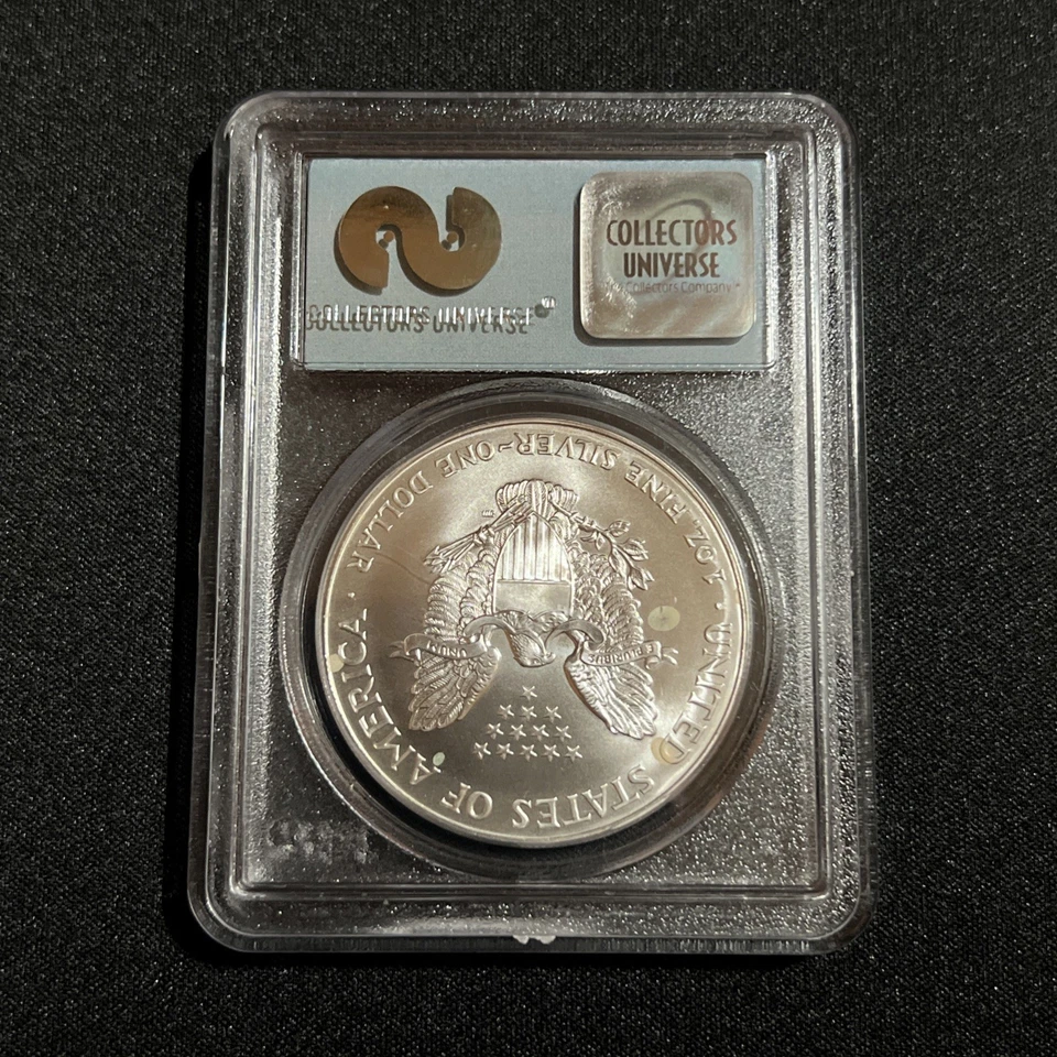 2000 American Silver Eagle $1 PCGS GEM UNC 9-11-01 WTC GROUND ZERO RECOVERY RARE - Image 2 of 2