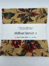 Moda WILDFLOWER SERENADE II Kansas Troubles Quilters Cotton Fabric 5" Charm Pack