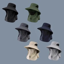 Wide Brim Sun Hat UV Protection Bucket Cap For Hiking Camping Fishing Safari Men