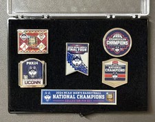 UConn Huskies Wincraft 2024 NCAA Mens Basketball Champions 5 Pin Collector Set A