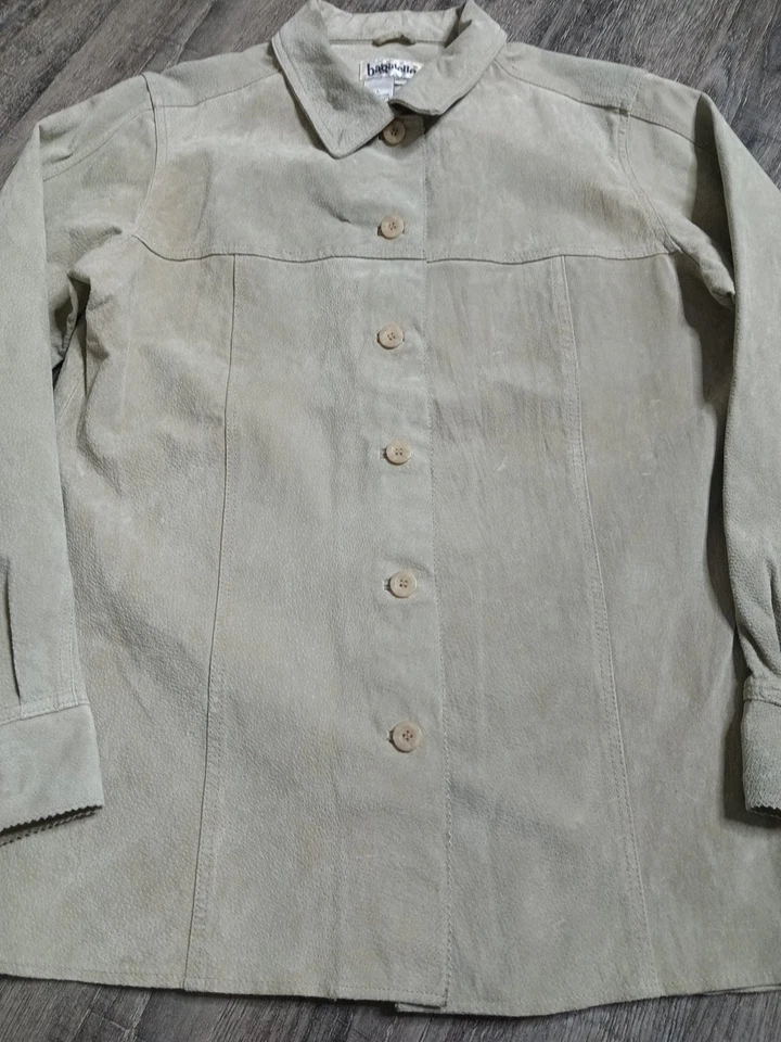 Bagatelle Leather Jacket Womens Large Collared Button  - Image 2 of 4