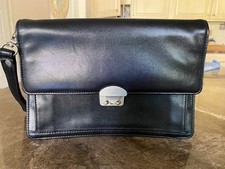 Tumi Mens Black Leather Carryall Clutch with ...