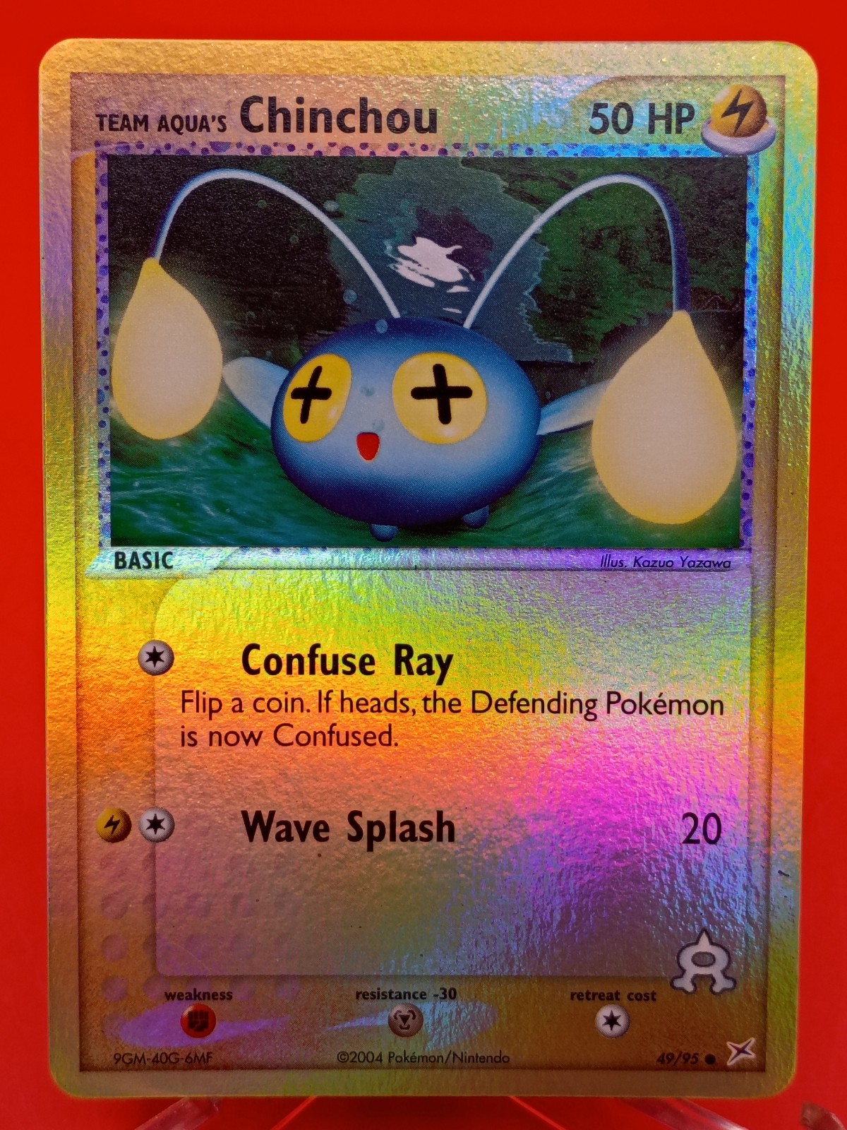 Team Aqua's Chinchou 49/95 Reverse Holo EX Team Magma vs Team Aqua NM Pokémon