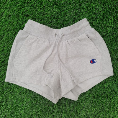 #ad Vintage Champion High Waist Gym Shorts Womens Small 24x3 Gray $33.00