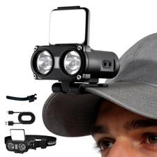 Rechargeable Headlamp, 800 Lumens Motion Sensor LED Head Lamp, COB Clip On Ha...