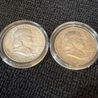1948 Franklin Half Dollar | Lot of 2 | 90% Silver | No Mint Mark | Estate Coins