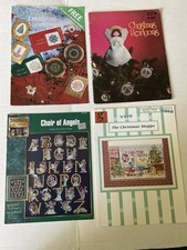 Cross Stitch Christmas Patterns Lot of 4 Choir of Angels Heirlooms and More Used