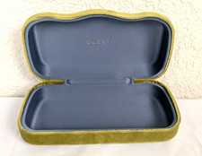 Gucci Lime Green Tone Velvet Sunglasses/Eyeglasses Hard Case Designer