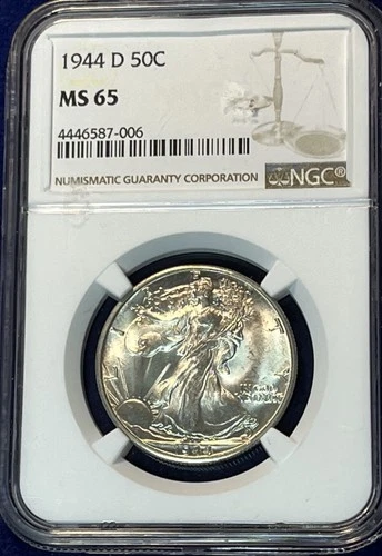 1944-D Walking Liberty Half NGC MS 65