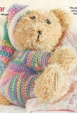 Sleepy Time Bear; crochet (#389-48) vintage  crochet  pattern
