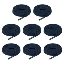 4 Pairs Flat Shoe Laces 5/16" x 80" Polyester Sneaker Shoestring, Dark Blue