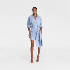 KBB by KAHLANA Women's Long Sleeve 'The Tie Waist Shirtdress' - Light