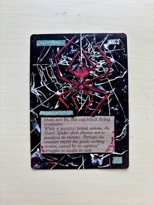 Magic The Gathering, Hand Painted Card Alter, Custom Alter Card: GIANT SPIDER