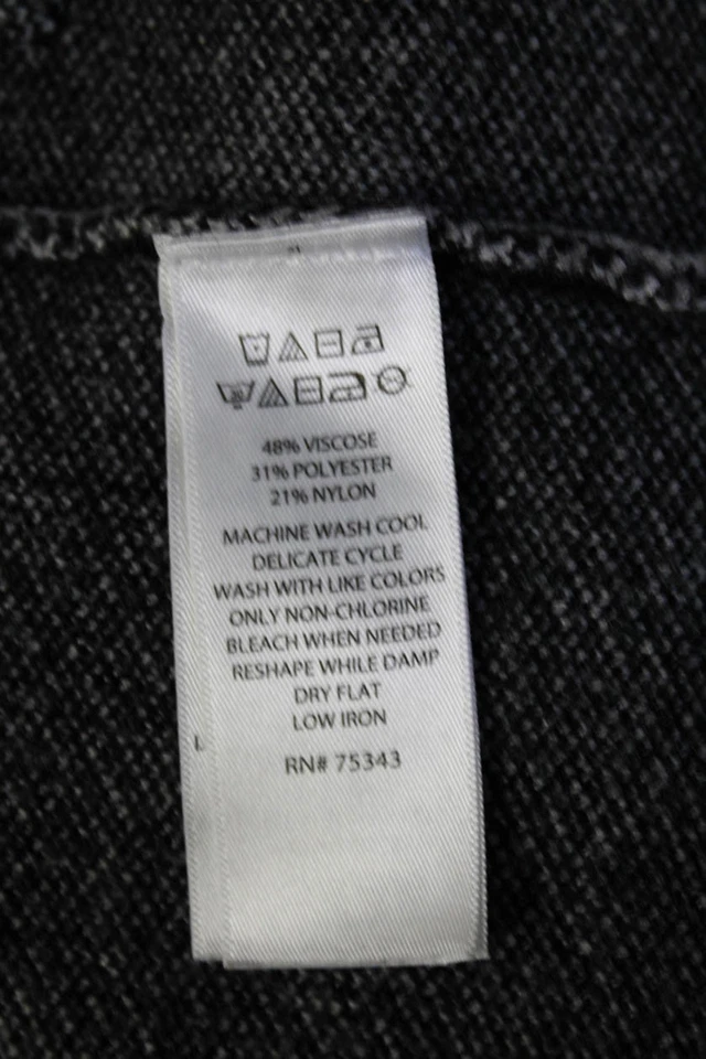 Christian Siriano Womens Gray Herringbone Cowl Neck Cardigan Sweater Top Size XS - Image 4 of 4