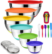 Mixing Bowls with Airtight Lids, 20PCS Stainless Steel Mixing Bowl Set, Nesting 