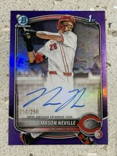 2025 Bowman Draft Purple Refractor 1st Autograph Mason Neville Reds CPA-MN /250