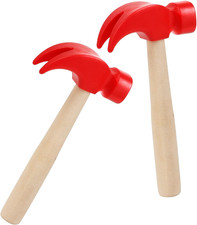 2 Pack Wooden Hammer Toys Simulation Hammers Maintenance Tools Educational Toys