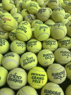 110 Used Tennis Balls Mostly Babolat Branded Balls