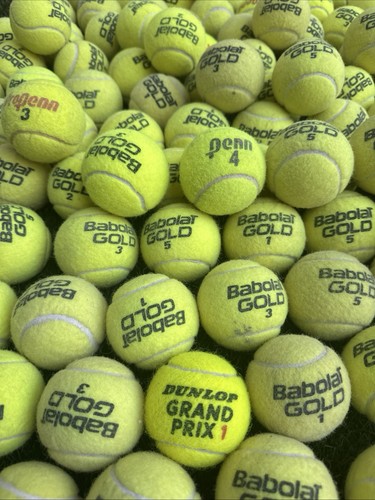 110 Used Tennis Balls Mostly Babolat Branded Balls