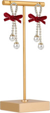 Gold Earring T Stand, Metal Earring Display Stand for Selling, Small Jewelry Ear