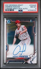 2021 Bowman Chrome Andrew Painter Auto Certified CDA-AP PSA 8 SP Pop 1 Phillies