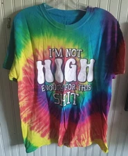 Spencer's Women's Tie Dye T-Shirt – Size Large, Colorful Graphic Tee
