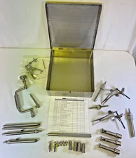 16 Piece Codman Cloward Bone Dowel System w/ Extras & Case Orthopedics Neurology