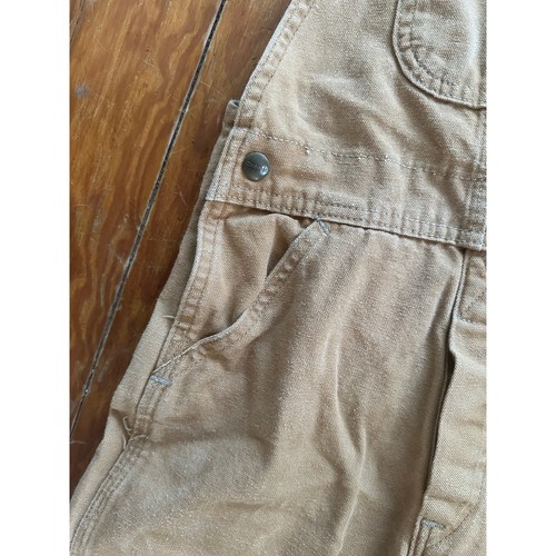 vintage Y2K Carhartt Double Knee Overalls Classic Brown Kids Size 6 - Picture 5 of 23