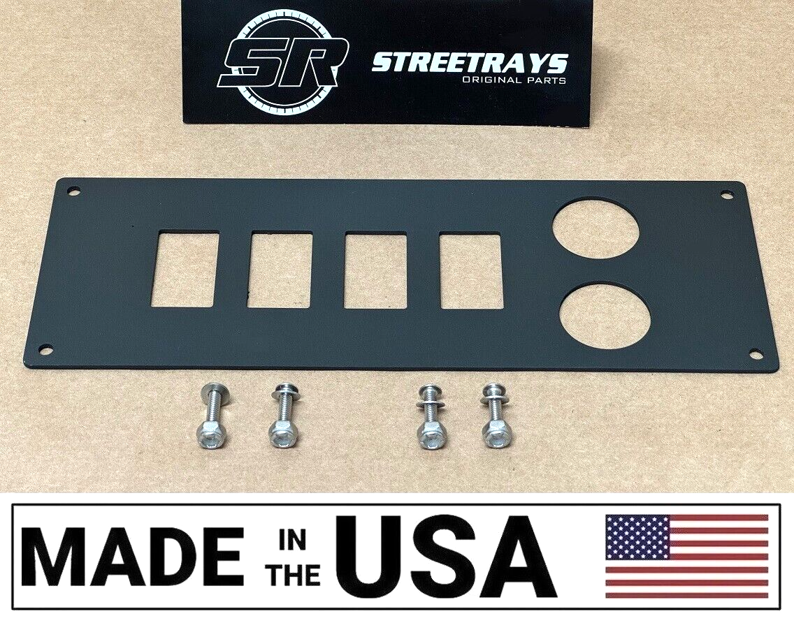 [SR] V2 Dash Console Plate Panel 4 Rocker Switch & 2 USB Charger Yamaha YXZ 1000