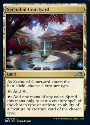 *FOIL* Secluded Courtyard - Kamigawa: Neon Dynasty (U) -MTG