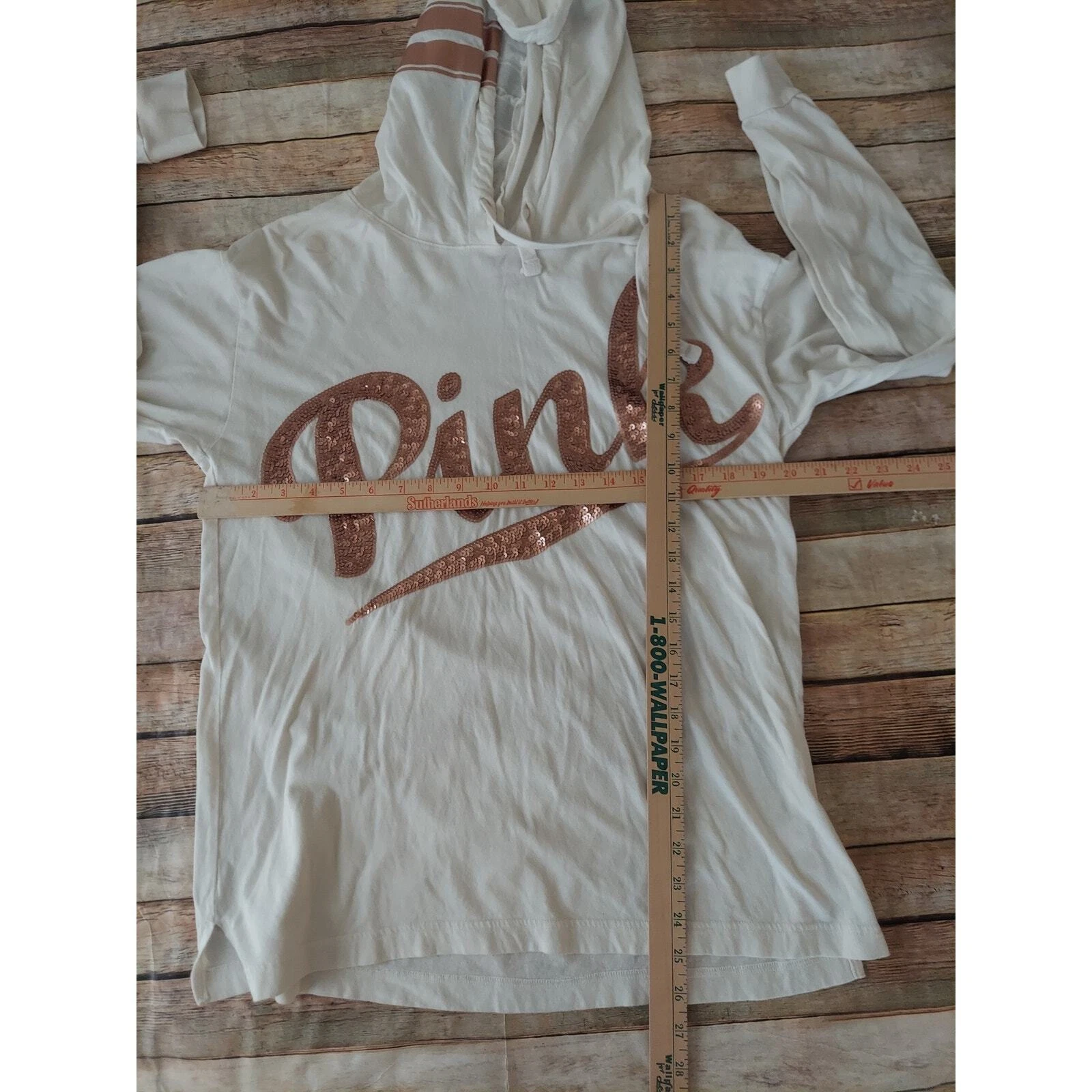 UNDERCOVER Felpa donna rosa Victoria Secret leggera con cappuccio 100% cotone taglia M