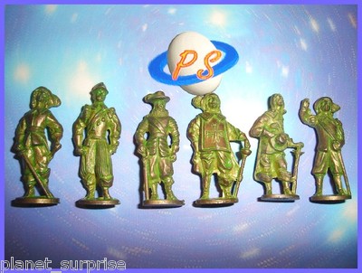 METAL FIGURINES SET - MUSKETEERS SOLDIERS GREENSPAN VINTAGE - KINDER SURPRISE