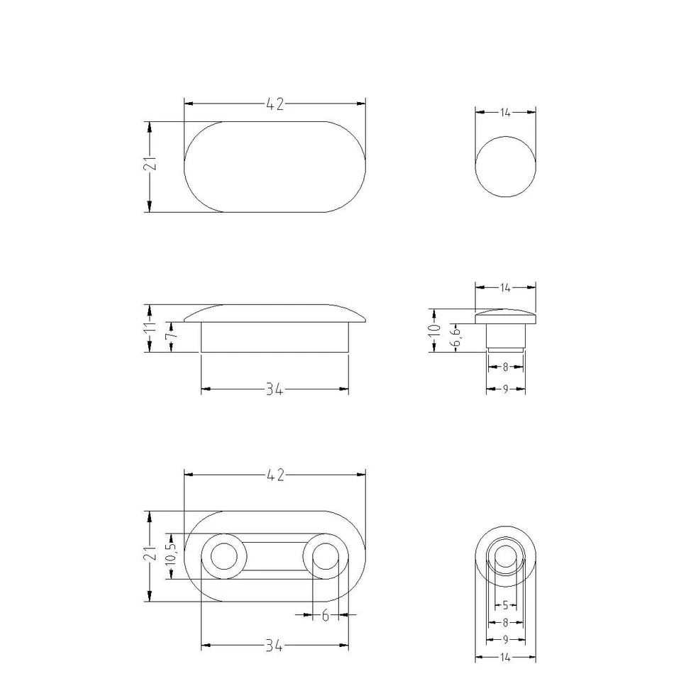 KIT PARACOLPI PER SEDILE WC 2 FUNGHETTI + 2 OVALI PER IDEAL STANDARD - Immagine 4 di 4
