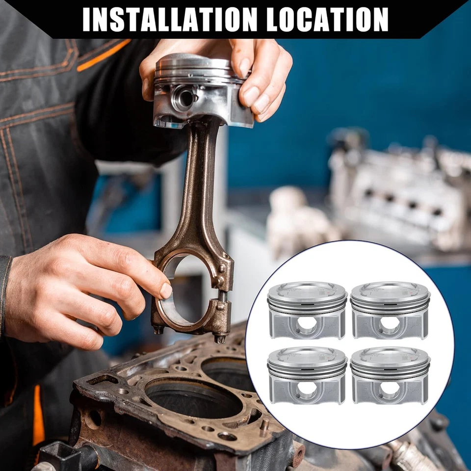 Pistones y anillos 4 piezas para Chevy Equinox GMC Terrain Buick 2010-2017 2,4 L 12578324 Foto 4 de 4