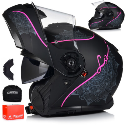 Motorradhelm Klapphelm LS2 FF908 STROBE II Lux Helm Flip Up Rollerhelm XS-3XL
