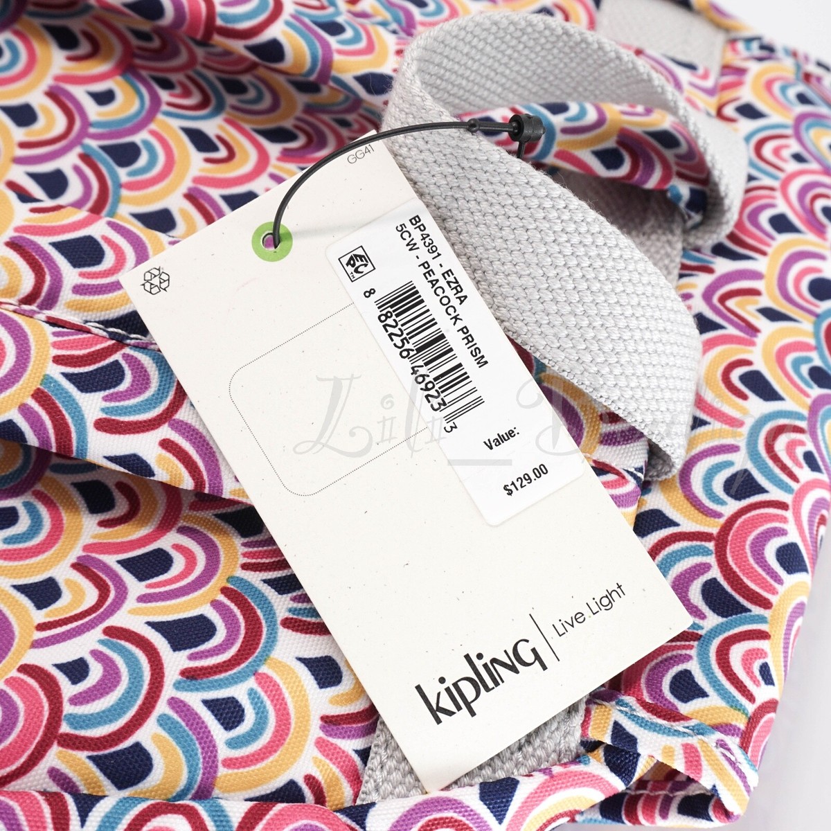 NWT Kipling BP4391 Ezra Travel Bag Backpack Polyester Peacock Prism Pink Multi NWT New Kipling BP4391 Ezra Travel Bag Backpack Polyester  main image 3