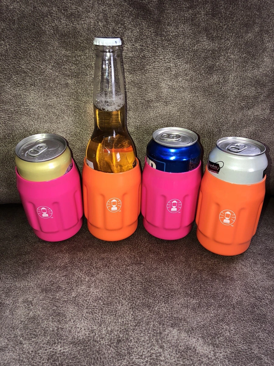 Coleman Koozie Insulated Can/Bottle Lantern Logo Pop Beer Holders, Set of  4, NEW