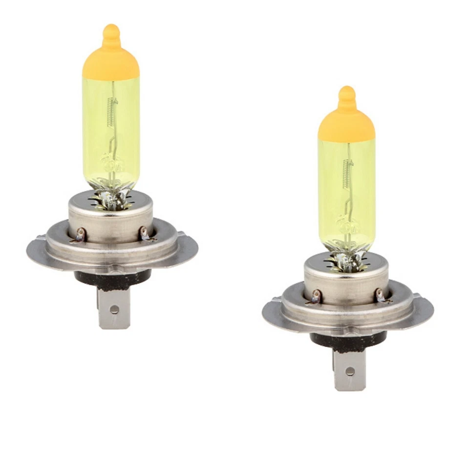 Nokya 2500K Amarillo H7 Nok7616 55W Dos Bombillas Luz Giratoria Lámpara Esquina Reemplazar OE Foto 3 de 4