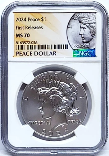 2024 p uncirculated peace silver dollar ngc ms 70 first releases