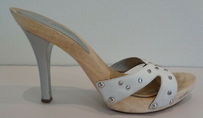 slip on white heels