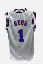 Bugs Bunny Tune Squad Stitched Jersey Space Jam Basketball Movie White-Large