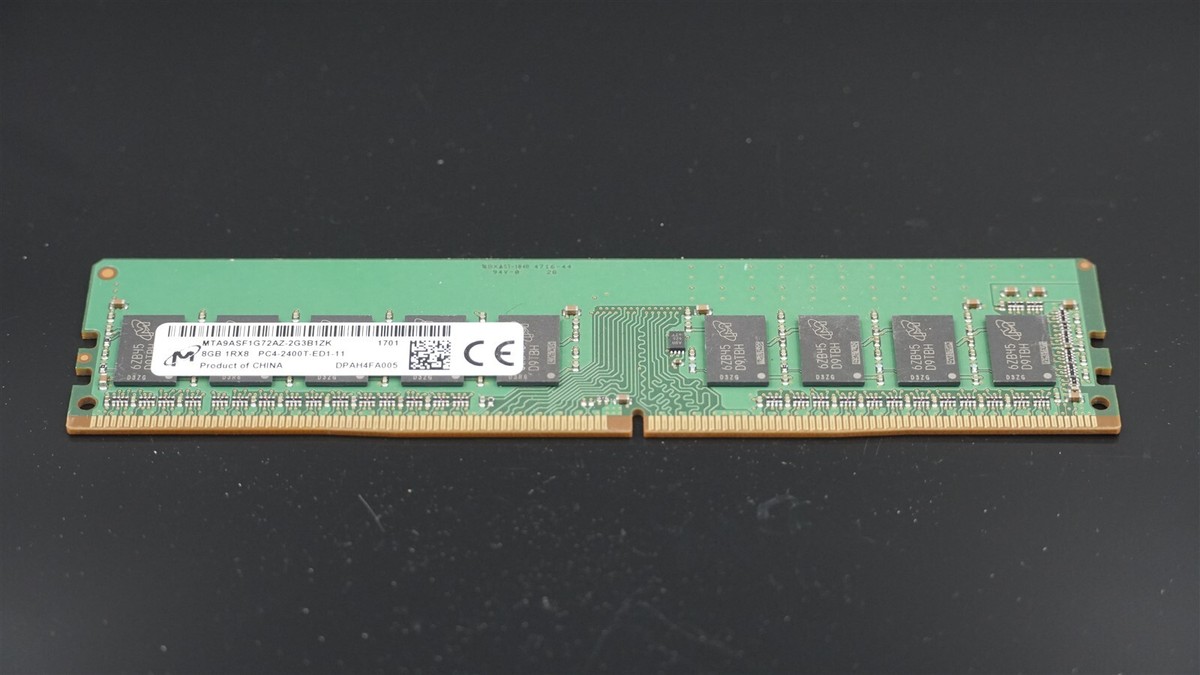 メモリー Mircon MTA9ASF1G72AZ-2G3B MIRCON 8GB (1X8GB) 2RX8 PC4-2400T DDR4 SERVER