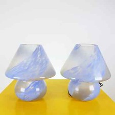 coppia di abat jour vintage in vetro