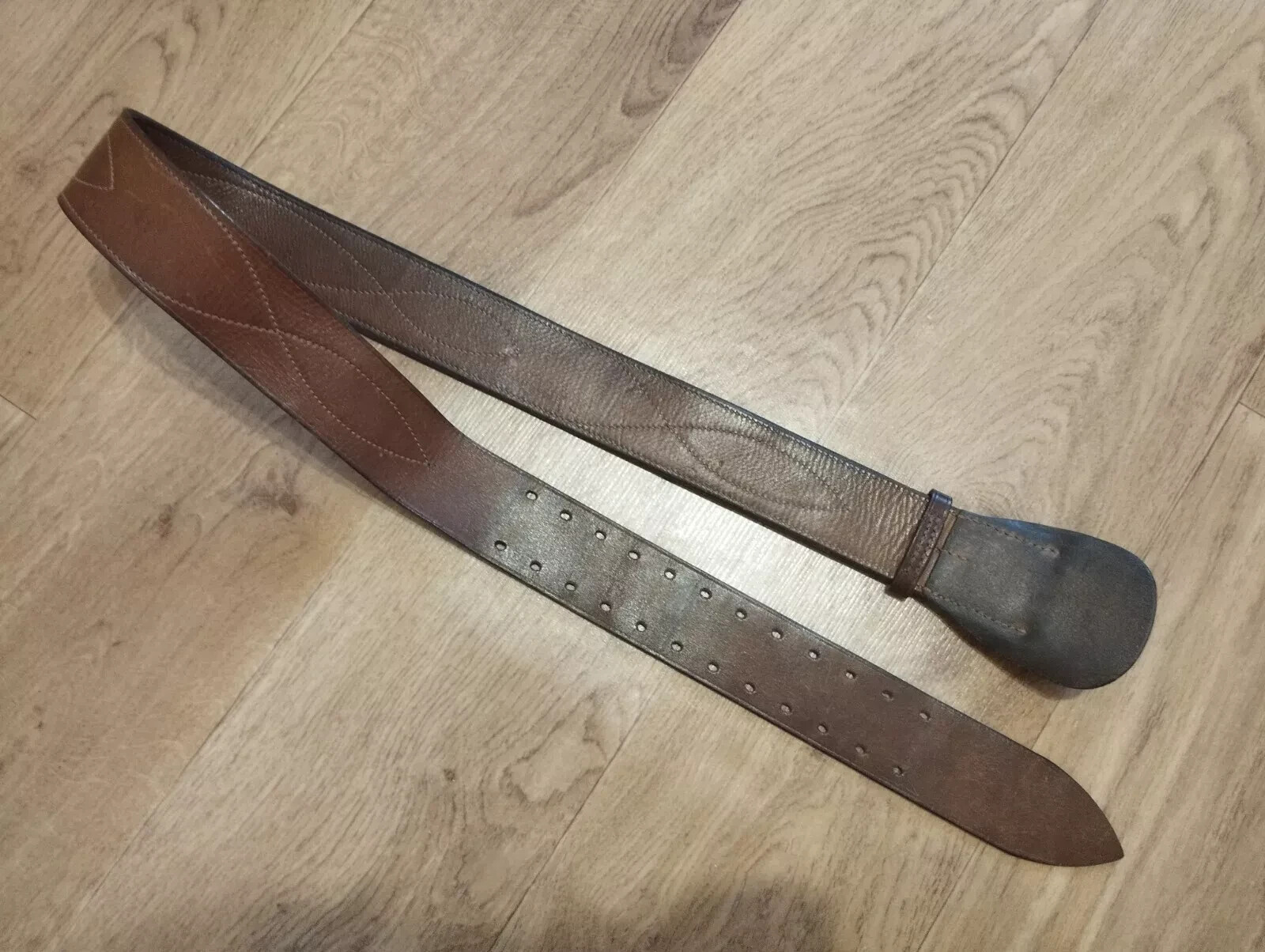 Soviet RKKA Officer’s Leather Belt M32, 1941, Rare, 112cm, WWll — image 3